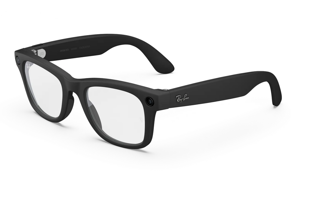 Ray-Ban Meta Wayfarer (Gen 2) Sunglasses in Matte Black w/ Clear Lenses xld