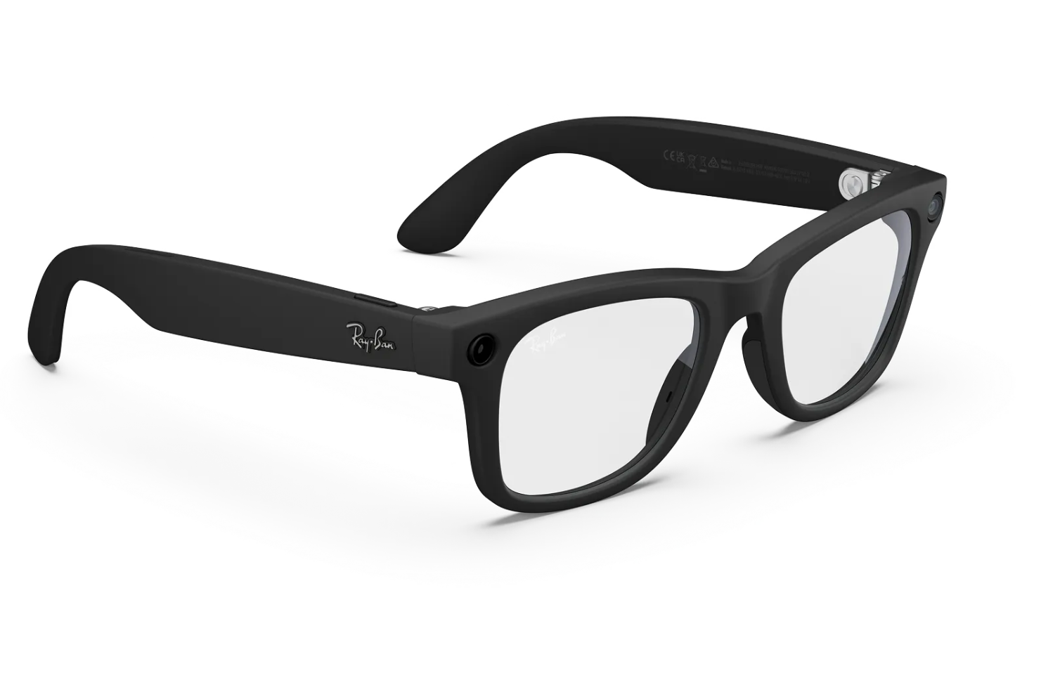 Ray-Ban Meta Wayfarer (Gen 2) Sunglasses in Matte Black w/ Clear Lenses xld